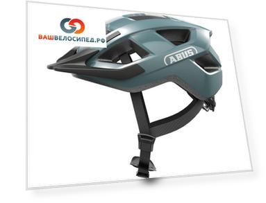 Велошлем ABUS ADURO 3.0, с регулировкой, 13 отверстий, сетка от насекомых, 300гр, голубой,  05-0091311 (L (58-62см))