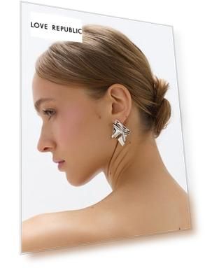 Серьги из мятого металла