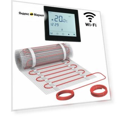 Теплый пол Vimarr L 540L300KM2.0-M1-52 2 м2 300 Вт с черным WiFi программируемым сенсорным терморегулятором