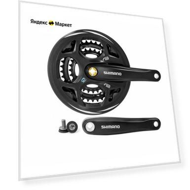 Система шатунов под квадрат с защитой цепи Shimano FC-M311 42/32/22T