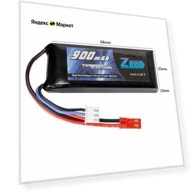 Аккумулятор Zeee Power 2s 7.4v 900mah 45c SOFT - zeee-900-2s-45c