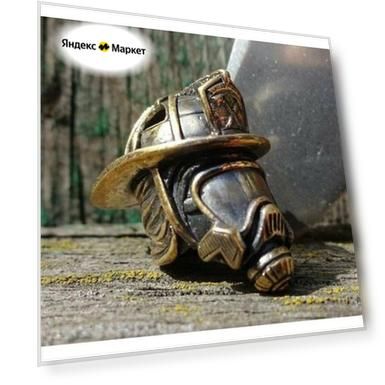 Шлем Пожарного - Шлем Пожарника - Подарок Пожарному - Подарок Пожарнику Спасатель МЧС - Бусина на Темляк - Темлячная Бусина - Брелок - Фигурка