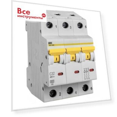 Автоматический выключатель IEK ВА47-60M MVA31-3-032-C