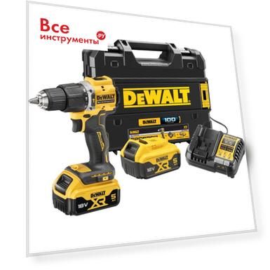 Аккумуляторная ударная дрель шуруповерт Dewalt DCD100YP2T