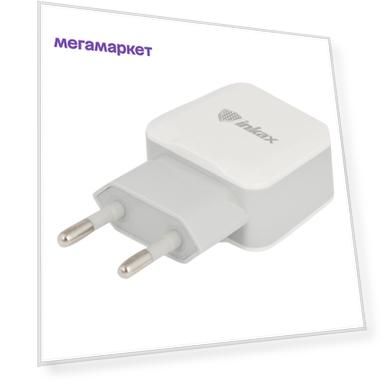 Сетевое зарядное устройство Inkax CD-35, 2xUSB, 2,1 A, (0L-00038527) white