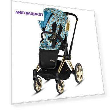 Коляска прогулочная Cybex PRIAM FE JS Cherubs Blue