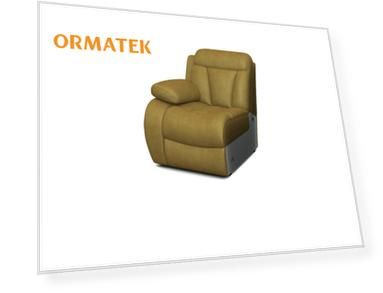 Кресло Орматек Модуль Манчестер с ящиком (левый) (Ткань: Экозамша Tesoro Amber) 83x104