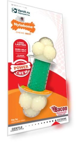 Игрушка для собак Nylabone Косточка экстра жесткая с ароматом бекона XS