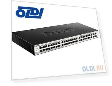 Коммутатор D-LINK DGS-1210-52/ME/B1A Коммутатор D-Link DGS-1210-52/ME/B1A Управляемый коммутатор 2 уровня с 48 портами 10/100/1000Base-T и 4 портами 1