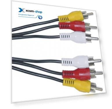 Кабель Atcom AT7267 Audio-Video 3RCA(m), 1.2 m, пакет