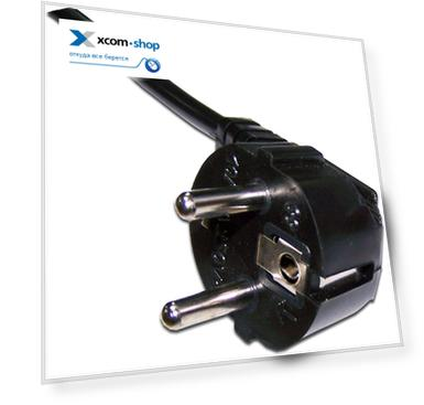 Кабель питания Lanmaster LAN-PP19/SHA-3.0-BK C19-Schuko угловая, 3х1.5, 220В, 16А, черный, 3 метра