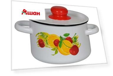Эмалированная кастрюля для индукционных плит, 1,5 л