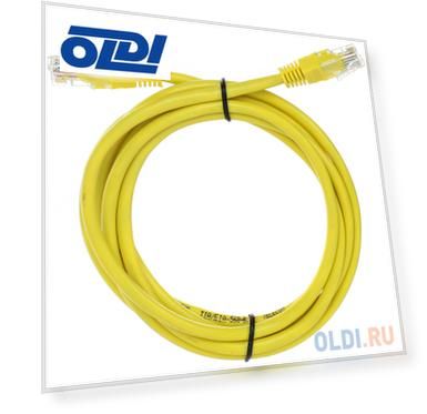 Патчкорд литой "Telecom" UTP кат.5е 2,0м желтый