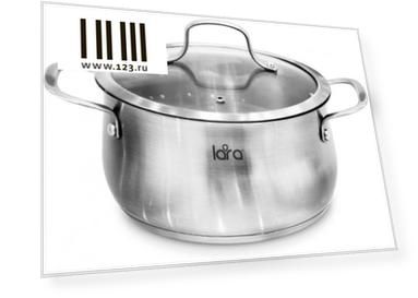 Кастрюля LARA Прованс LR02-354 24 см 5.4 л нержавеющая сталь