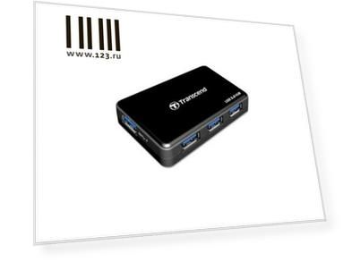 Концентратор USB 3.0 Transcend TS-HUB3K 4 х USB 3.0 черный