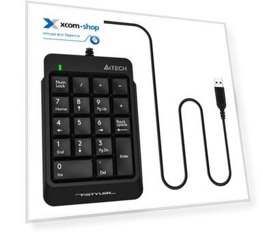 Клавиатура A4Tech Fstyler FK13P числовой блок, черный USB slim для ноутбука (1359931)