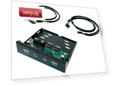Контроллер Планка на переднюю панель Espada 2xUSB2.0 + 2x3.5mm Eu235