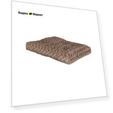 Лежанка MidWest Ombre для собак и кошек плюшевая с завитками 90х55 см, мокко