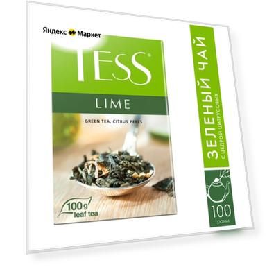 Зеленый чай Tess Lime листовой, 100 г