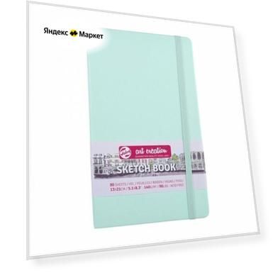 Блокнот для зарисовок Art Creation 21х30 см 80 л 140 г, твердая обложка, мятная