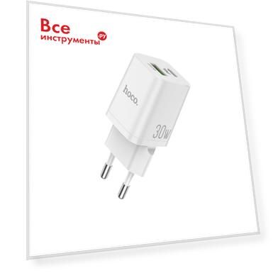 Цвет: белый, Для Apple: да, Вес нетто: 0.063, Тип товара: сетевой адаптер, Длина кабеля: 0.000, Наличие кабеля: нет, Быстрая зарядка: да, Индикатор заряда: нет, Выходная мощность: 30.000, Выходной ток на порт: 3.000