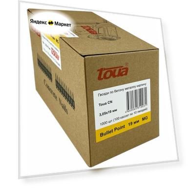 Дюбель-гвозди, гвозди Toua для пистолета, 30519stepMGBP, 19 мм, 1000 шт.