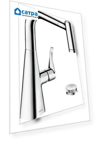 Смеситель Hansgrohe Metris Select M71 73826000 для кухонной мойки, хром