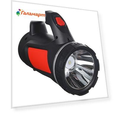 ЕРМАК Фонарь прожектор, SS-5805, 1 LED, 1 СОВ, 3 Вт, 17х11см, 4 режима, 1000мАч, USB, пластик