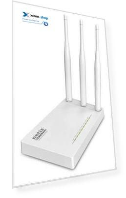 Роутер netis WF2409E Wi Fi  300 Мбит/с, 2.4 ГГц, 802.11n, 1FE WAN + 4FE LAN, 3*5 дБи, PPTP/L2TP/PPPoE Россия, IGMP Snooping/Proxy, мост, 802.1Q TAG VL