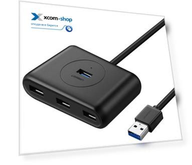 Концентратор UGREEN 20291 4*USB 3.0, черный