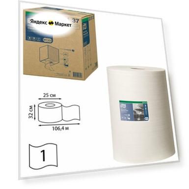 Протирочный нетканый материал TORK (Система W1, W2, W3) Premium, 280 л. в рулоне, 38х32 см, 530137